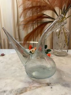 Vintage Hand-Blown Spanish Glass Wine Decanter