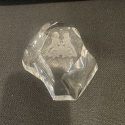 Vintage Val Saint Lambert, Gemini Clear crystal paperwork
