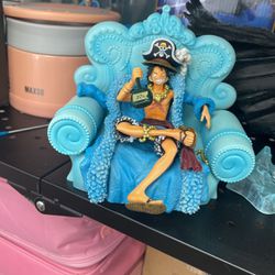 Figure Luffy 20th Anniversary Blue Clothes Sofa Luffy Anime Peripheral Figure Collectibles Animations Toy Character Model
