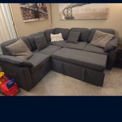 Gray Sectional  Couch