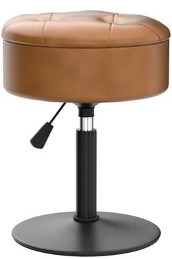 *** LUE BONA 360°Swivel Vanity Stool / Color WHISKEY BROWN