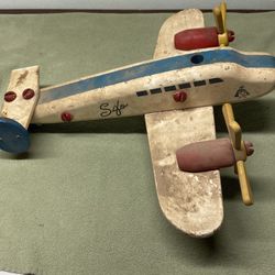 1940's Sifo Indian Wooden Toy Airplane. Ultra rare.