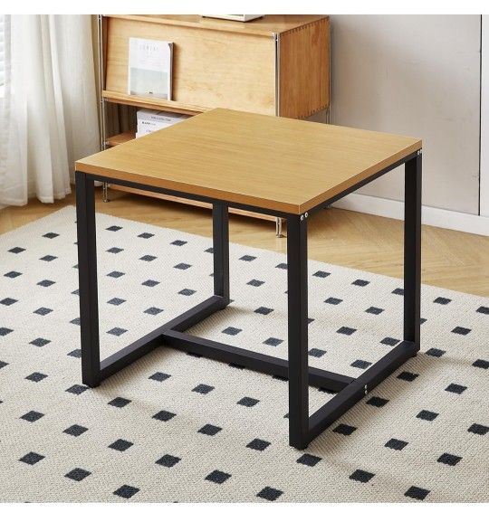 Thick Tabletop Square Dining Room Table Kitchen Table for Small Space Apartment