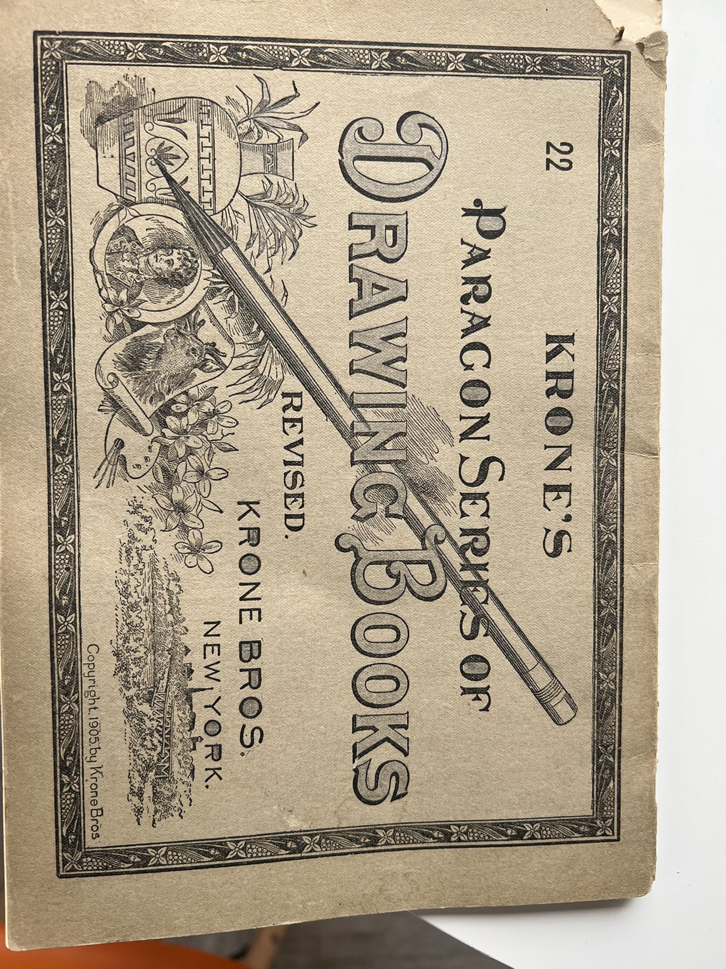 RARE 1905 KRONE'S DRAWING ART INSTRUCTION ILLUSTRATED FIRST EDITION
