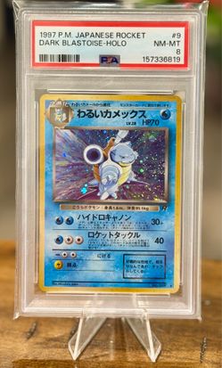 Japanese Rocket Dark Blastoise PSA 8
