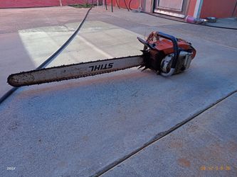 Stihl Gas Chainsaw with Long Bar