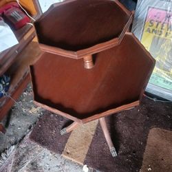 Two Tier All Wood Antique Table