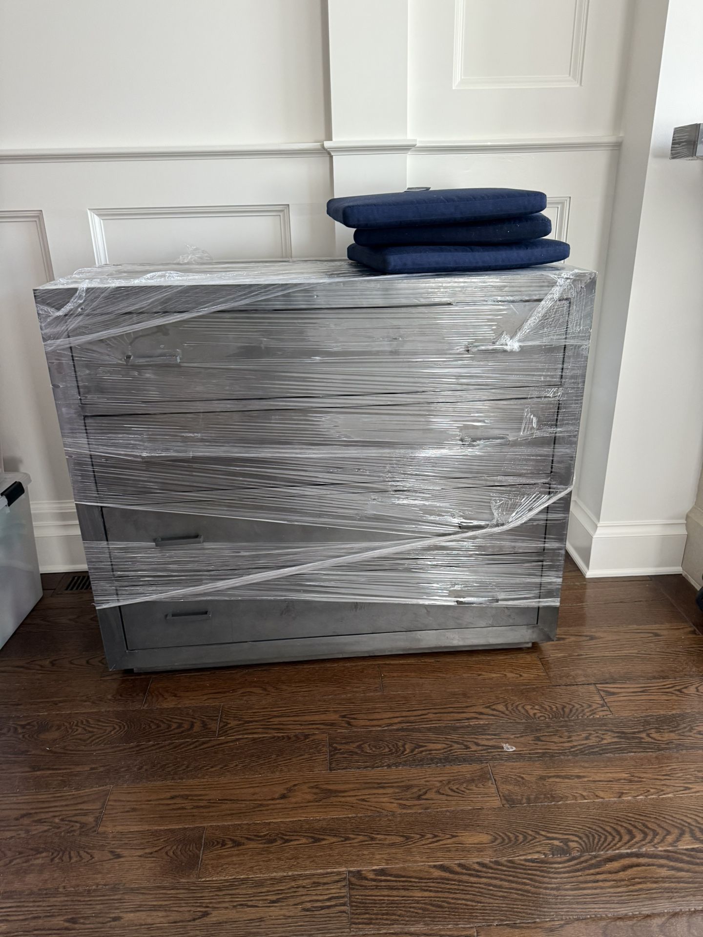 Restoration hardware Metal Wrapped 4 Drawer Dresser 