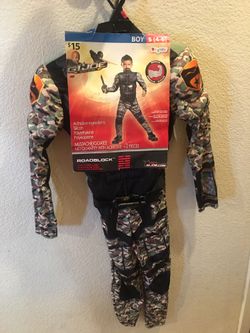 Boys costume Gi-joe size s(4-6) new with mustache