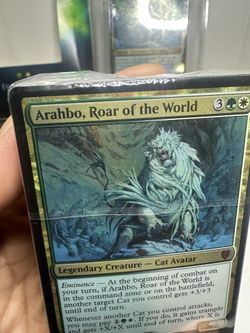 mtg arahbo roar of the world commander deck MTG Commander Deck Cats EDH Deck Arahbo, Roar of the World 100 Magic Cards  Custom Deck Cat Tribal