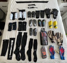 Soccer Gear Bundle – Shin Guards, Gloves & Socks