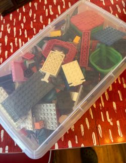 Shoebox filled with special Lego pieces -5lbs