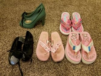 Sandals, tap shoes, heels