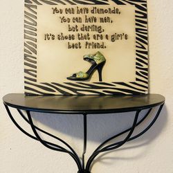 Ceramic Shoe Frame With Metal Shelf 