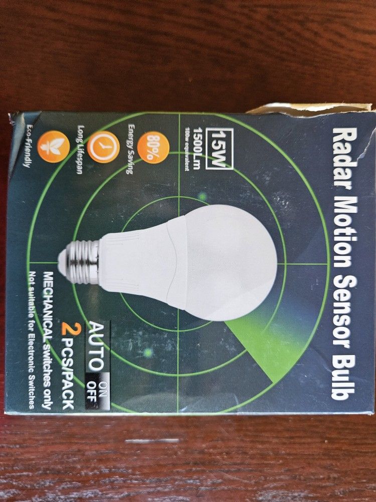 Radar Motion Detection Light bulbs