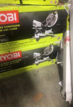 10” ryobi sliding compound saw with laser