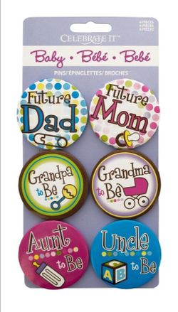 Baby shower buttons