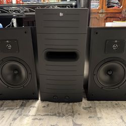 Nice vintage KEF C45 bookshelf speaker and 40B subwoofer