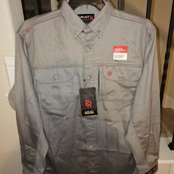 ARIAT FRC VENT TEK GREY BUTTON UP SHIRTS 