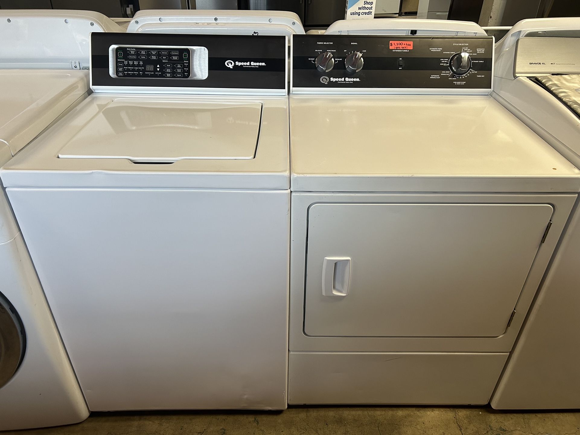 Speed Queen Washer Gas Dryer Set 1200.00