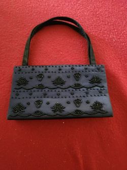Bead embroidered purse