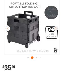 Portable Folding Jumbo Shopping Cart