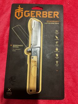 🔥 Brand New Gerber Quadrant Clip Folding Knife – Bamboo Handle – Still Sealed! 🔥