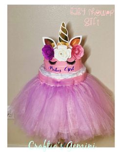 Diaper Cake for baby shower.