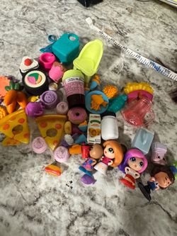 Mixed Lot Mini Toy Figures and Food Miniatures