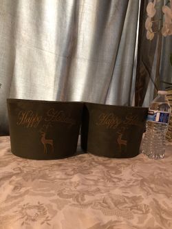 Green Christmas Baskets/ Canastas Verdes Navideñas
