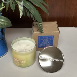 Bath and body works Mahogany Coconut 3-Wick candle