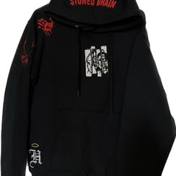 Black Hoodie Horror Embroidery 