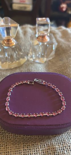 7” Pink CZ Tennis Bracelet