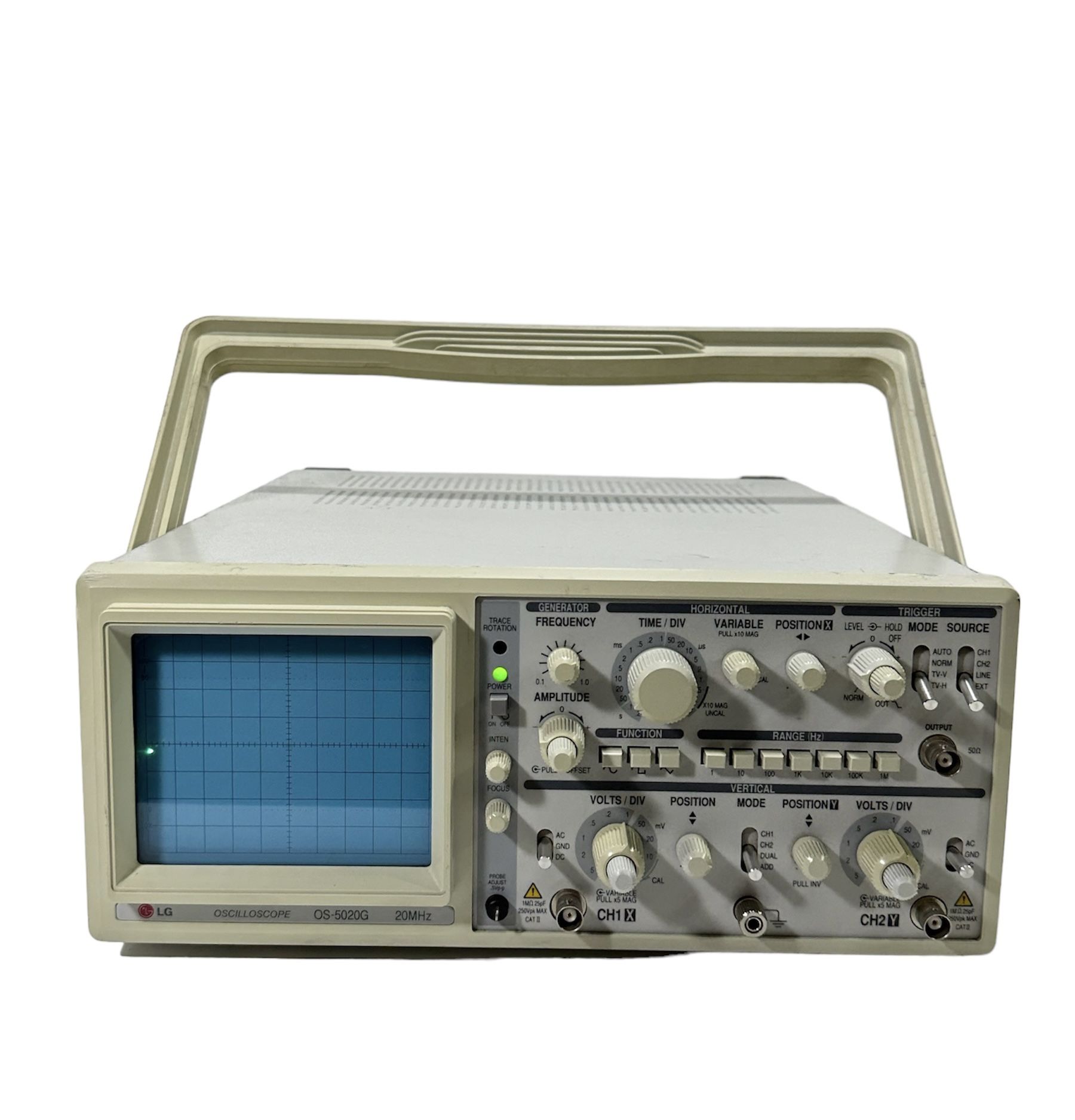 LG OS-5020G ~ 20MHz 2-Channel Dual Trace Precision Analog Oscilloscope ~ WORKS