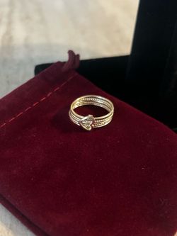 14k gold stacked rings