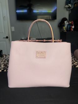 Harry Potter x Loungefly Deathly Hallows Satchel Purse – Light Pink/Rose Gold