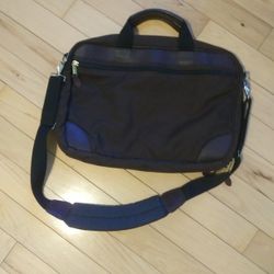 LL Bean Canvas Laptop Bag Dark Brown
