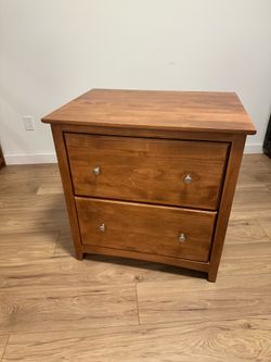 2 Drawer wooden file cabinet