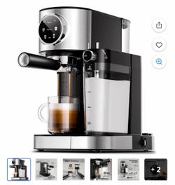 CRZOE 20Bar Espresso Machines 20Bar Automatic Espresso Machine - Pre-Infusion System, Single/Double Shot, Café-Quality Flavor