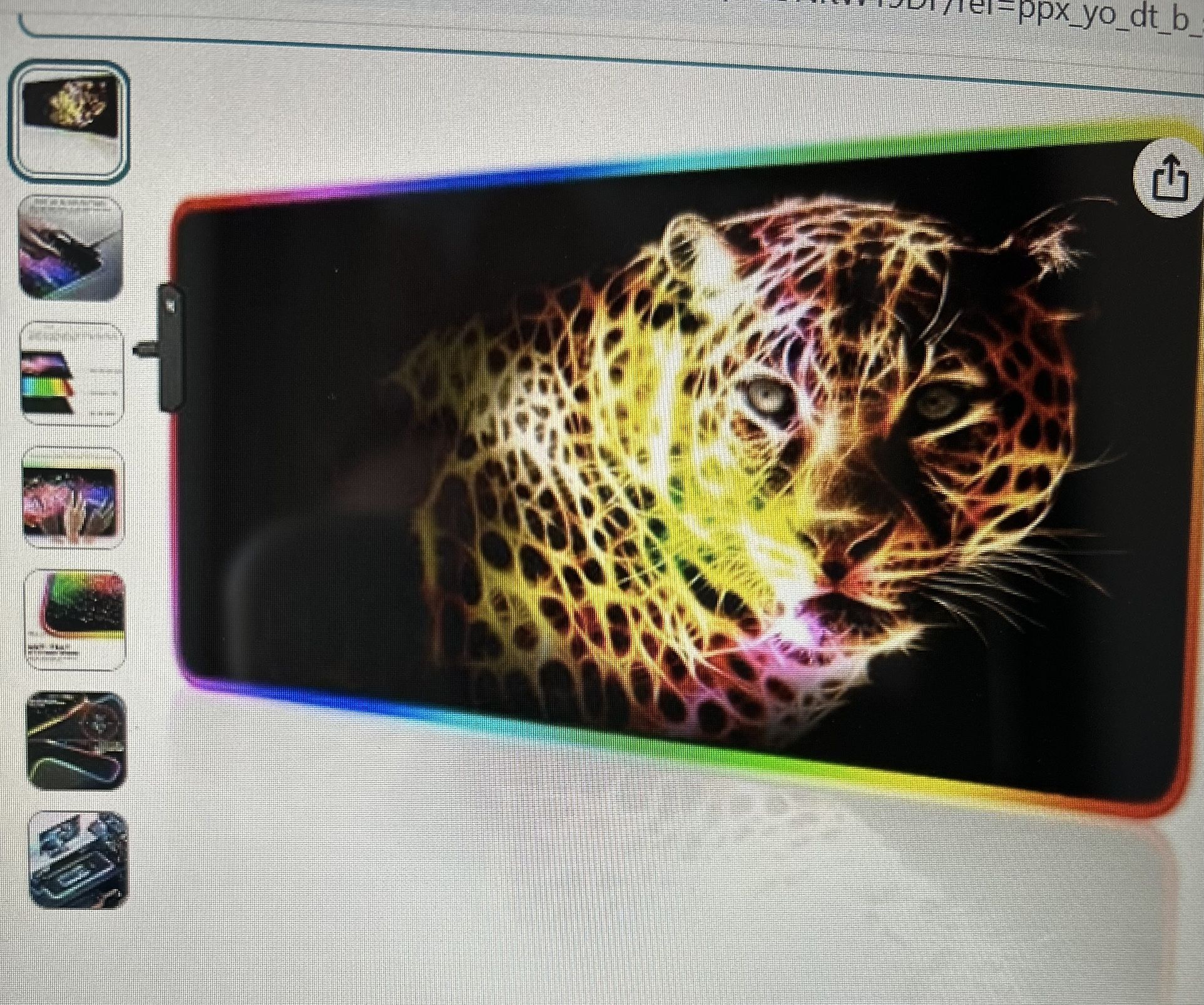PRICE DROP!!! RGB Gaming Mouse Pad With Leopard Design With 14 Lighting modes