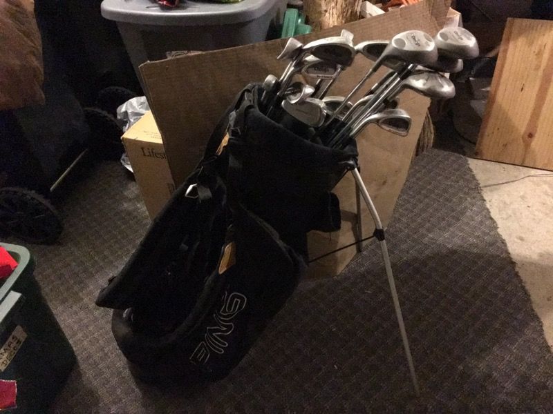 Golf Clubs and Bag