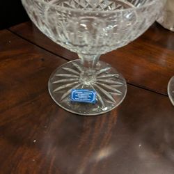 Set Of 4 Crystal Legends By Godinger Fluted Parfait Bowls