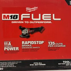 M18 FUEL 18V Lithium-Ion Brushless Cordless 4-1/2 in./5 in. Grinder w/Paddle Switch ‼️Tool-Only‼️ NO BATTERY - NO CHARGER