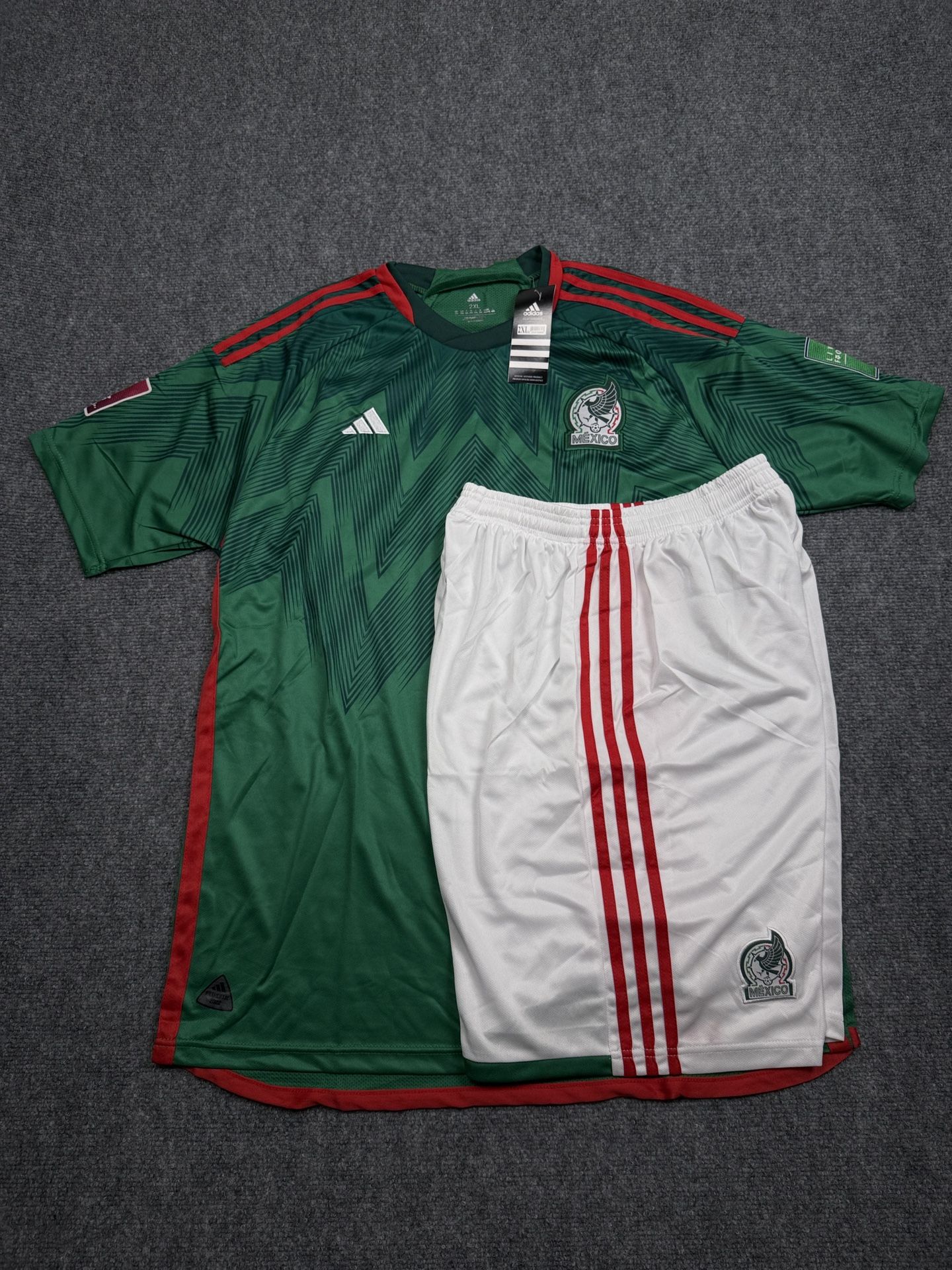 Adidas Aeroready Mexico 2022 Home Jersey and Shorts Brand New