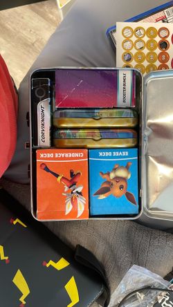 Pokémon cards, binder, tinfoil, extra cards