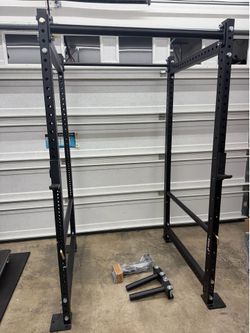 Titan Fitness T-3 Power Rack - 82" Tall x 36" Deep (With J-Cups, Plate Holders & Safeties)
