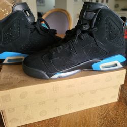 Retro Jordan 6 UNC Black Size 5y/6.5- 7 Woman