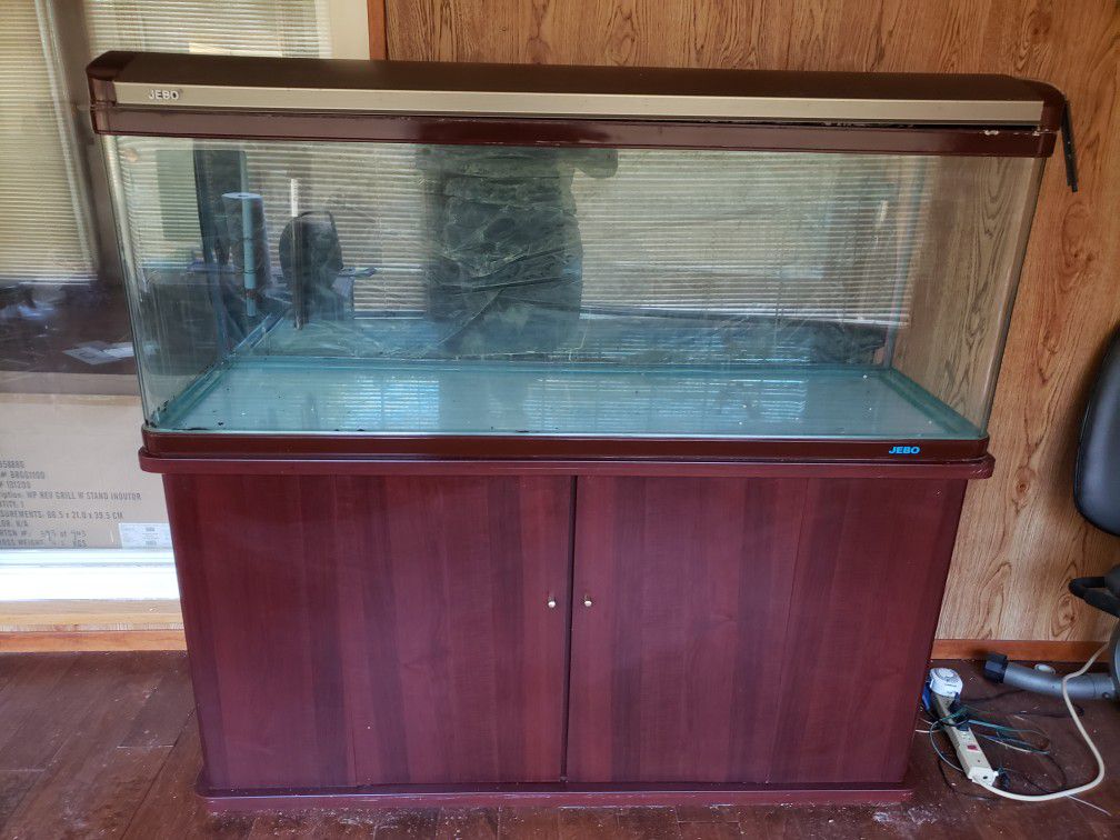 100 Gallon fish tank with stand and cover