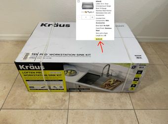 Kraus Loften Pro Workstation Stainless Steel 33inch Sink Kit ((contact info removed)22)