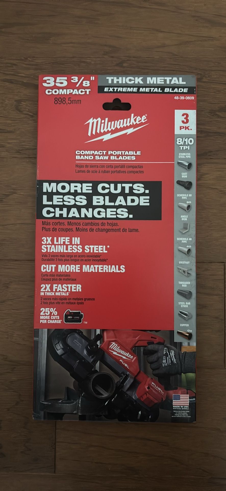 Milwaukee 35-3/8 Bandsaw blades 3 pack